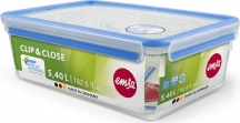 Emsa 508547 Contenitore salvafreschezza rettangolare 5.5 lt Clip & Close