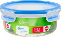 Emsa 508552 Contenitore salvafreschezza tondo 0.85 lt Trasparente Clip & Close