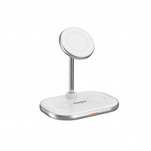 Energizer WCP303 Stazione di Ricarica Wireless 3 in 1 con LED, USB-C Bianco