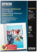 Epson C13S041332 Carta A4 Fotografica Premium Semigloss Photo Paper 250