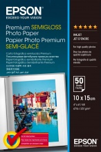 Epson C13S041765 Premium Semi-Gloss Photo Paper 10x15cm 50 Fogli