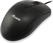 Equip 245102 Mouse Ottico Ambidestri Cablato con USB-A 1000 DPI Nero