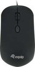 Equip 245114 Mouse Ottico Ambidestri Cablato con USB-A 1600 DPI Nero