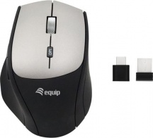 Equip 245115 Mouse Ottico Ergonomico Destra RF Wireless 2400 DPI Nero