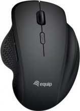Equip 245121 Mouse Bluetooth + Wireless Ergonomico Ricaricabile Dual-Mode Nero