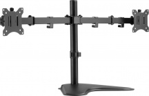 Equip 650123 Supporto da Scrivania per Doppio Monitor con Base da 17-32" Nero