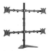 Equip 650127 Supporto da Scrivania per 4 Monitor con Base 17-32" Nero