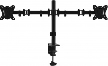 Equip 650152 Supporto da Scrivania per Doppio Monitor con Morsetto 13-27" Nero