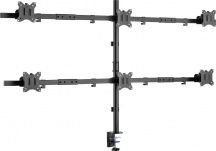Equip 650160 Supporto da Scrivania per 6 Monitor con Morsetto 17-32" Nero