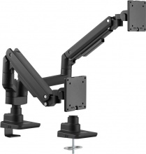 Equip 650182 Supporto da Scrivania per Doppio Monitor con Morsetto 17-35" Nero