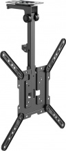 Equip 650375 Supporto TV Girevole Braccio a Soffitto da 23-55" Max 20 kg Nero