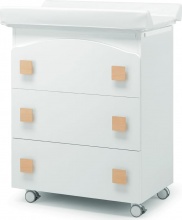 Erbesi 8050612387824 Evolution - Fasciatoio Neonato Cassettiera Vaschetta Bagnetto BcoNat