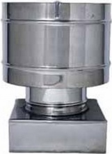 Europrofil FUMACC250X250 Comignolo Antivento a base quadrata Fumaiolo 25x25 cm in Acciaio Inox