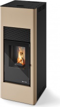 Eva KARINA TORTORA Stufa a Pellet Ventilata 9,5 kW 25 Kg Volume 200 m3 Tortora