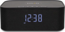 Explore Scientific BCC1001 Orologio Sveglia Digitale LED Altoparlante e AUX Nero