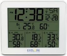 Explore Scientific OXS057 Stazione metereologica Temperatura Orologio Data
