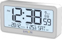 Explore Scientific RDC1000WH Orologio Sveglia Digitale con Temperatura Bianco