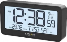 Explore Scientific RDC1000BL Orologio Sveglia Digitale con Temperatura Nero