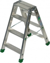 FACAL D-3 Scala in Alluminio Dupla Doppia Salita 3 Gradini Portata 150 Kg 80 cm