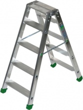 FACAL D-4 Scala in Alluminio Dupla Doppia Salita 4 Gradini Portata 150 Kg 103 cm