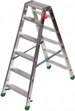 FACAL D-5 Scala in Alluminio Dupla Doppia Salita 5 Gradini Portata 150 Kg 130 cm