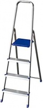 FACAL K100-4 Scala Alluminio Domus 4 Gradini Portata 100 Kg 144 cm Uso Domestico