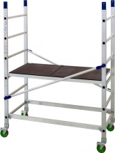 FACAL M1 Trabattello Professionale Alluminio 205 cm 6 Gradini 4 Ruote Alto