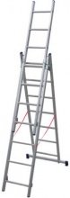 FACAL SL200-3 Scala Alluminio Telescopica 3 x 7  gradini Altezza mt. 4,26