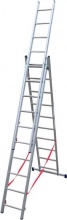FACAL SL290-3 Scala Alluminio Telescopica 3 x 10  gradini Altezza mt. 6,22