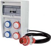 FANTON 351g397 Quadro Distribuzione RossoBlu + Cee Rossa x2 mm 204x403 H.mm 177