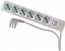FANTON 410200 Cavetteria AudioVideo Techly FME PROL. MULT.3X1 6P +INT. BIANC