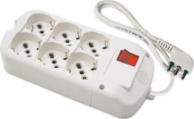 FANTON 410300 Multipresa ciabatta 6 uscite interruttore cavo 1,5 m 2P+T 16A S17
