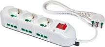 FANTON 42122 Multipresa con Interruttore OnOff 3 bipassotedesche + 6 P1711