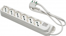 FANTON 47430 Multipresa Con Interruttore 6 Uscite  Spina 2P+T 16A Bianca
