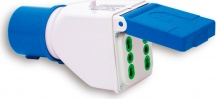FANTON 73101 Adattatore Industriale 2P+T Spina  2 Prese 10-16 A