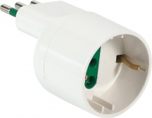 FANTON 82125 Adattatore Singolo Spina Salvaspazio Spina 2P + T 10A Bianco