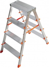 FACAL Fi-4 Scala alluminio  4 gradini casalinga a libretto Doppia salita