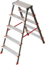FACAL Fi-5 Scala alluminio 5 gradini casalinga a libretto Doppia salita
