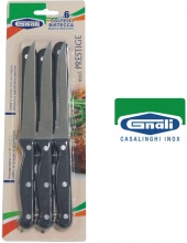 F.Lli Gnali A535 Coltello Bistecca confezione 6 pezzi Prestige Rivettato