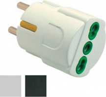 FME 81091 Adattatore Schuko 1016A+T Nero