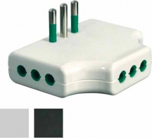 FME 82250 Adattatore Triplo Piatto 10A+T Bianco