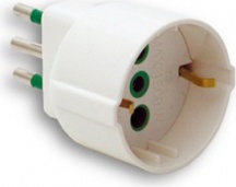 FME 87120 Adattatore presa italianatedesca 2P+T 16A P30 Bianco