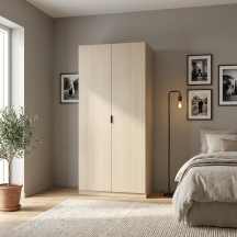FORES HABITAT LCX022R Armadio Guardaroba 2 ante battenti 81x52x180 cm Rovere Urban