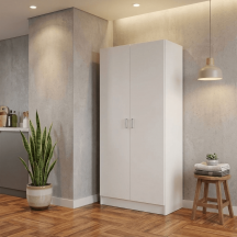 FORES HABITAT 71420 Armadio Portascope 2 Ante cm 73x37x180H Bianco