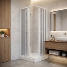 FORTE BK100001 Box doccia 80x80 Cabina doccia Angolare soffietto Acrilico  Sky