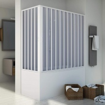 FORTE BK200001 Box Vasca 2 lati Box Doccia per Vasca Porta a Soffietto 70 x 170