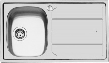 FOSTER 1186 161 Lavello Cucina 1 Vasca Incasso Gocciolatoio Sx 86 cm Inox  S1000