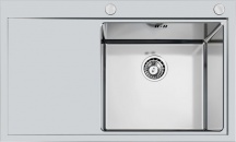 FOSTER 1250 051 Lavello Cucina 1 Vasca Filotop Gocciolatoio Sx 86 cm Inox  Master