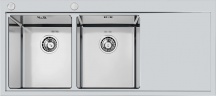 FOSTER 1252 052 Lavello Cucina 2 Vasche Filotop Gocciolatoio DX 116 Inox  Master