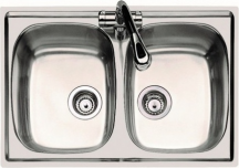 FOSTER 1279560 Lavello Cucina 2 Vasche Incasso 79 cm Inox S1000